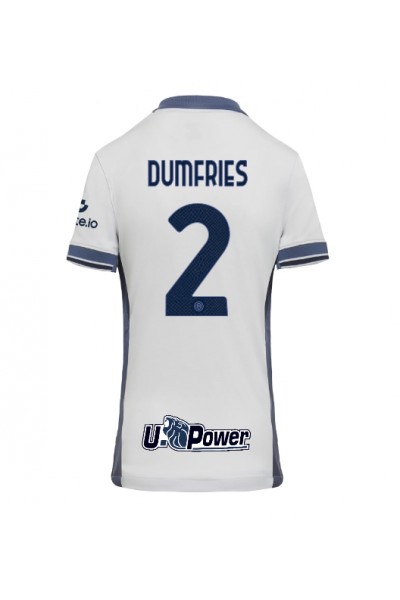 Fotbalové Dres Inter Milan Denzel Dumfries #2 Dámské Venkovní Oblečení 2024-25 Krátký Rukáv Fotbalové Dres Inter Milan Denzel Dumfries #2 Dámské Venkovní Oblečení 2024-25 Krátký Rukáv